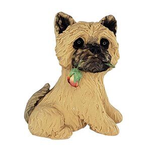 Cairn Terrier Brussels Griffon Rose Figurine By Raquel Torres Furever Clay